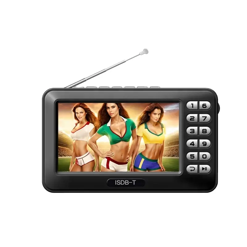 Support All Band FM 4.3 "/7"/9 "/10インチPortable Mini TV Player ISDB T Digital LCD TV