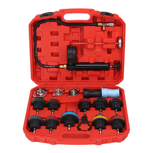 18PCS Automotive Radiator <span class=keywords><strong>Pressure</strong></span> Tester Kit Manuelles Pumpen werkzeug für das Dichtheit diagnose werkzeug des Kühlsystems - Product Image 1