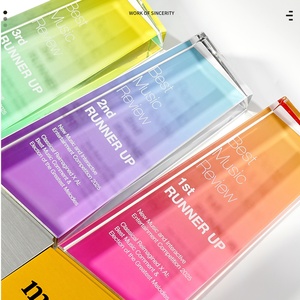 Trofeo de Cristal de Aleación de Aluminio con Gradiente de Color Grabado, Ecológico, de Alta Gama, Personalizable y Creativo, para Ganadores de Concursos - Product Image 4