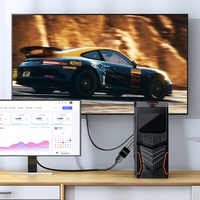 SAMZHE HDTV Video HDMI a VGA Convertidor Adaptador de Video HD con Fuente de Alimentación Independiente para Laptop, Escritorio, PS5, Monitor, Proyector