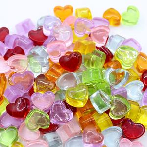 Perle en résine transparente 3D en forme de cœur épais, style bonbon, mignonne et kawaii, 15*17*9mm, pour DIY - Product Image 3