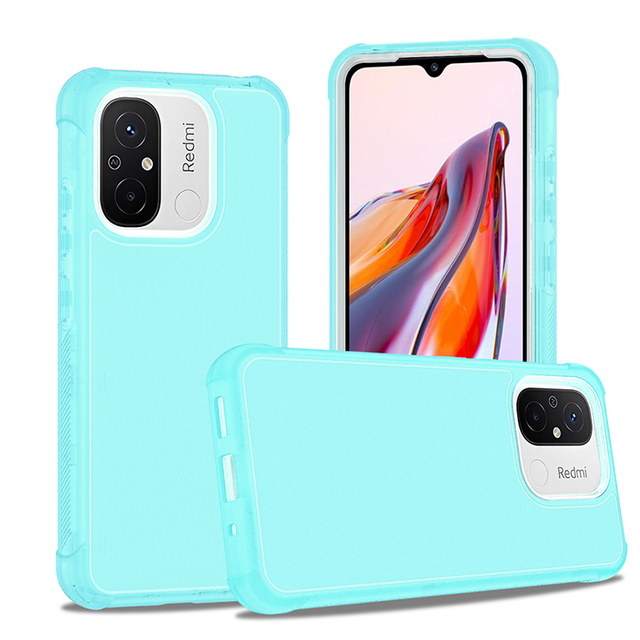 Telefonos Cover for xiaomi Redmi 12C POCO C55 Visible clear Protective Soft TPU Hard PC