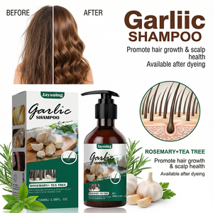 Crema all'Aglio Vegana <span class=keywords><strong>e</strong></span> Biologica Anti-Caduta dei Capelli, Formula Concentrata per la Pulizia del Cuoio Capelluto <span class=keywords><strong>e</strong></span> la Cura della Forfora, Unisex 100ml - Product Image 1