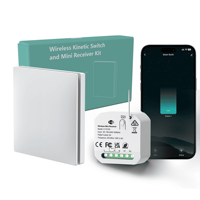 Interrupteur intelligent sans fil, pas de batterie nécessaire, disjoncteur cinétique, étanche IP65, bouton poussoir, module de télécommande RF 433 Hz