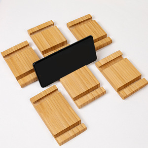Soporte de bambú para teléfono, soporte de escritorio, regalo artesanal portátil para uso en la oficina - Product Image 2