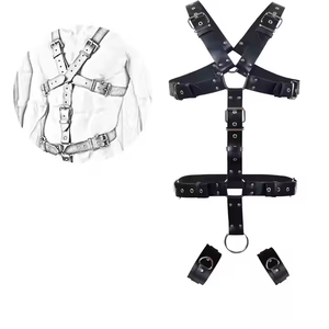 BDSM Gay Body Bondage Harnais Hommes Fétiche En Cuir Lingerie Sexuelle Poitrine Harnais Ceinture Sangle Gay Costumes pour Sexe Adulte - Product Image 5