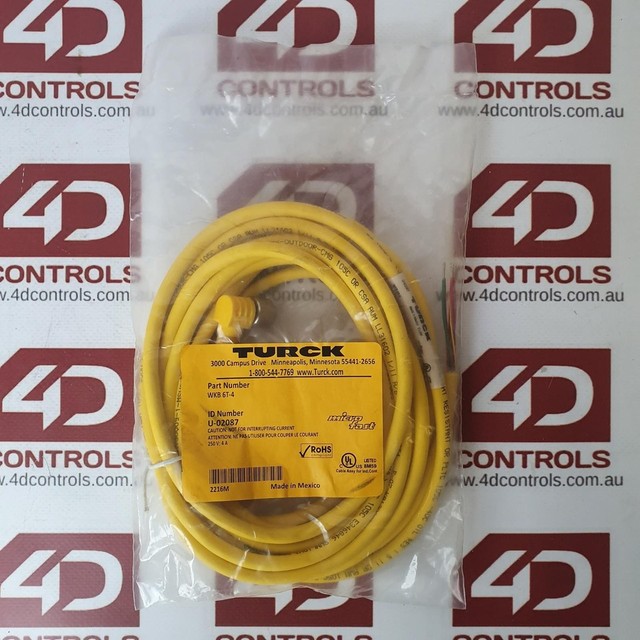 Wkb 6t-4 | Cable 6 Wire Pin Right Angle Femail Connector 4m, Opened