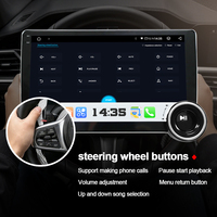 Autoradio Android 10,1 pouces avec deux boutons rotatifs et CarPlay 4+64G, fonction panoramique 360°