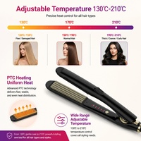 Plancha de Pelo Eléctrica Torlin con Placas Corrugadas 3D, Temperatura Ajustable de 130-210°C, para Uso en Salón y Hotel, Volumen Personalizado, Material PC+ABS