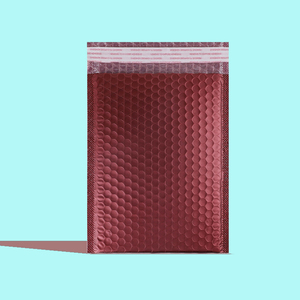 Film en aluminium bordeaux épaissi, taille 15cm x 20cm + 4 sacs à bulles, sacs express, sacs d'emballage cosmétique, vente en gros - Product Image 1