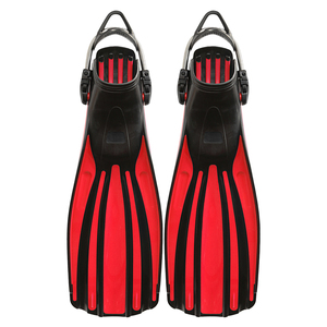 Aletas de Buceo Largas con Talón Abierto Aloma, con Correa de Resorte, Material TPR, Aletas Profesionales para Buceo Libre y Pesca Submarina - Product Image 1