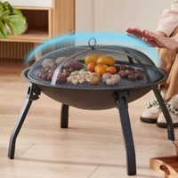 Barbecue portable en acier pliable de petite taille pour le camping et la cuisson de la viande