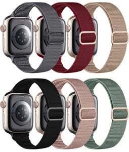 Upro Slim Stretchy Nylon Solo Loop Bands for apple Watch Band 49mm Adjustable Sport <b>Braided</b> Nylon Watch Straps Wristbands - Product Image 1