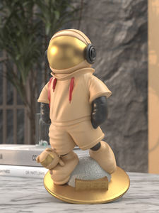 Adorno de astronauta creativo nórdico, estilo de arte popular, escritorio de resina y decoración de armario de TV para el hogar, sala de estar o regalo de cumpleaños - Product Image 4