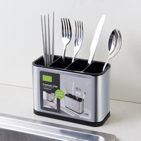 Cuillère de cuisine en acier inoxydable fourchette porte-couteau plateau d'outils de cuisson étagère boîte support de stockage de vidange