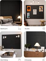 Paneles Acústicos Ranurados de Fieltro Modernos al por Mayor, Tablero Ecológico con Pernos, Decoración de Pared Interior que Absorbe el Ruido para Oficina, Estudio, Hotel, Escuela