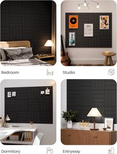 Panneaux acoustiques modernes en feutre rainuré, écologiques, à fixation par crochets, <span class=keywords><strong>pour</strong></span> l'absorption du bruit et la décoration murale intérieure des bureaux, studios, hôtels et écoles. - Product Image 5
