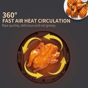 Friteuse à air électrique 1500W en gros, fabricant intelligent, capacité de 2,5L, cuisson sans huile pour la maison, la voiture, le camping-car, l'hôtel, batterie électrique - Product Image 4