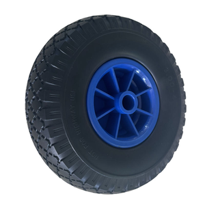 Rueda Sólida de Espuma de PU OEM de 10 Pulgadas 260x85mm, Neumático Antipinchazos 3.00-4 con Rodamiento <span class=keywords><strong>para</strong></span> Piezas de Equipos de Manipulación de Materiales - Product Image 1