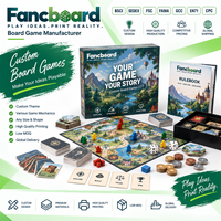 Jeu de société personnalisé pour enfants sur le thème de la perspective, avec plateau en carton quadrillé et cartes de défis de vue