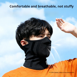 Mascarilla con lazo para la oreja, resistente al viento, al frío y al polvo, mantiene el calor, tela de alta elasticidad que absorbe la humedad para ciclismo al aire libre, pesca, etc. - Product Image 4