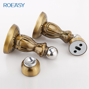 ROEASY – butoir de porte magnétique d'intérieur, quincaillerie de porte de style européen classique, bouchon de poussière de porte en laiton doré - Product Image 3
