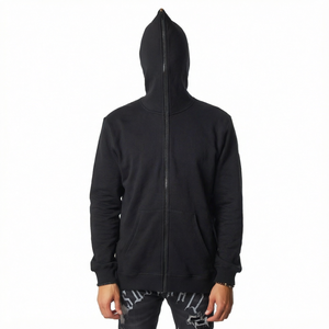 Custom Logo Embroidered <b>Full</b> <b>Zip</b> <b>Hoodie</b> Blank Y2K Sweatshirt Oversized Unisex <b>Zip</b> Up Hooded Jacket - Product Image 1