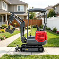 Mini Excavadora de 600 kg con Motor Euro5, Bomba PLC, Totalmente Hidráulica, para Uso en Huertos y Jardines