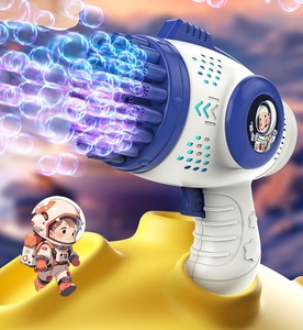 Pistola de Burbujas Eléctrica LED Unisex, 29 Agujeros, Tipo Gatling, de Plástico ABS, Marca <span class=keywords><strong>MOCO</strong></span>, para Niños, Diversión al Aire Libre en Verano - Product Image 4