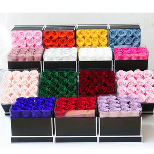 ของขวัญวันแม่ ของขวัญรับปริญญา ขายส่ง ดอกกุหลาบนิรันดร์ทรงสี่เหลี่ยม ดอกไม้ประดับตกแต่ง ดอกกุหลาบคงสภาพตลอดกาล - Product Image 4