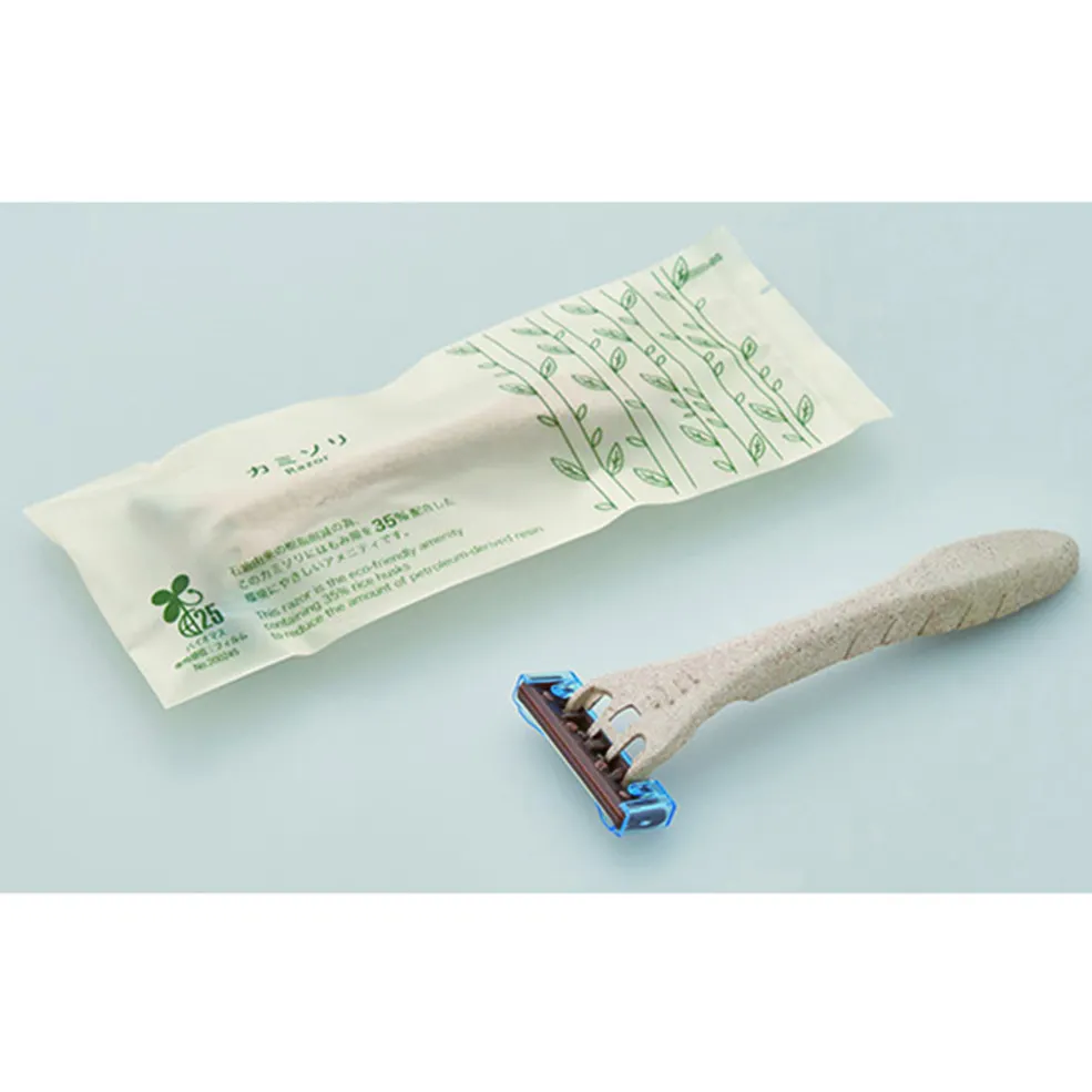 Japan wholesale 15% rice husk single blade disposable men shaving razors
