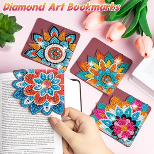 Kit de manualidades de marcapáginas de cuero con arte de cuentas y diamantes de imitación para adultos, para fiestas de manualidades nocturnas - Product Image 2