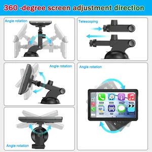 Phổ không dây Apple Carplay Android Auto 7 inch xe MP5 đài phát thanh Máy nghe nhạc di động màn hình cảm ứng cho BMW VW Kia - Product Image 5