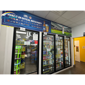 Promenade d'affichage dans le refroidisseur avec la double <span class=keywords><strong>porte</strong></span> en verre pour la cave de supermarché/bière aux Etats-Unis - Product Image 1