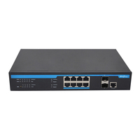 Switch PoE gestionado de 8 puertos 2.5G con 2x10G SFP+, Switch Gigabit Ethernet L3 de 270W 802.3at/af PoE+ para WiFi6 AP/Cámara IP/AVoIP