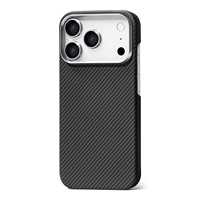 Étui en fibre d'aramide et carbone léger, antichoc, fin, avec chargement magnétique, style professionnel simple pour iPhone 17 16 15 14 Pro Max