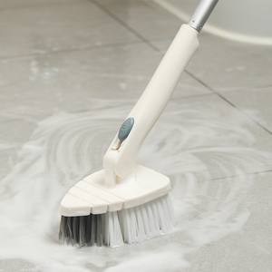 Brosse à sol triangulaire rétractable à long manche de 47 pouces (120 cm), brosse pour aquarium, brosse à poils durs pour sol, coin - Product Image 2