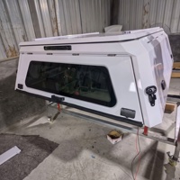 Hard Top Canopy Roof Rack Ready Camper Shell for Pickup Truck Molle Design Lockable Lift up Side Storage Box  Camping