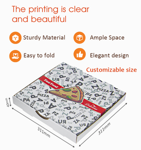 Takeout các tông sóng vuông lớn hộp bánh pizza tùy chỉnh hộp bánh pizza với logo - Product Image 3