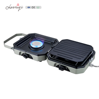 Haute qualité portable pliant deux brûleurs poêle camping économie d'énergie chauffage rapide steak camping cuisinière à gaz
