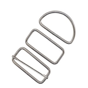 Hebillas de metal con forma de D para bolsos, correa de hombro ajustable, herrajes con acabado de revestimiento duradero, varios tamaños - Product Image 4