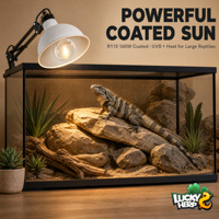 LuckyHerp JX-SL160R115C0 Lampe à vapeur de mercure auto-alimentée 160W UVB/UVA en verre écologique classique pour reptiles d'intérieur