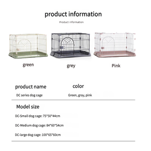 Venta al por mayor de fábrica, jaula de lujo para perros de interior, alambre de hierro sólido duradero, Clips fijos desmontables, caja de plástico para perros medianos y grandes - Product Image 6