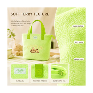 Sac à main Teddy Island pour femme, sac à bandoulière mignon en peluche, ours doux et moelleux, grande capacité, cadeau quotidien, vente en gros, été - Product Image 3