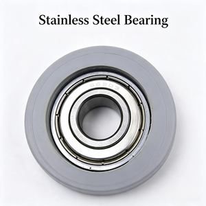 Stainless Steel Iron Nylon Rubber Polypropylene 125mm Polyurethane Swivel Caster Wheel Top Lock Brake 250kg Capacity Commercial - Product Image 2