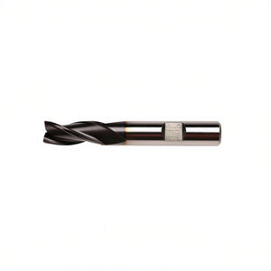 Hss Co <b>Cutter</b> Ta1415 TiAlN Coated 30 Degree Helix Short For Slots 3 Cutting <b>Edges</b> Weldon Shank - Product Image 2