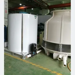 Planta de hielo en escamas de 20 toneladas con compresor de tornillo y sistema de refrigeración por agua