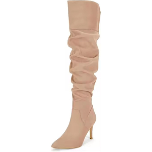 Mode femmes Sexy robe automne cuisse haute bout pointu Slouchy Stiletto talon haut sur le genou bottes longues chaussures - Product Image 2