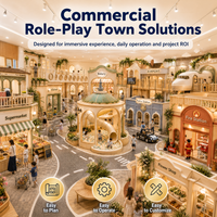 Aires de jeux intérieures modulaires, Gazebo Role City Market Road Plaza, testées par des tiers, prêtes pour les propriétaires de lieux commerciaux
