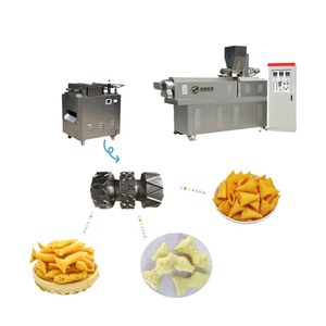Puff Maize Corn Frying Fried Snacks Twin Screw Extruder Continuous <strong>Fryer</strong> Fired Corn Bugles Corn <strong>Chips</strong> Snacks Processing Line - Product Image 3